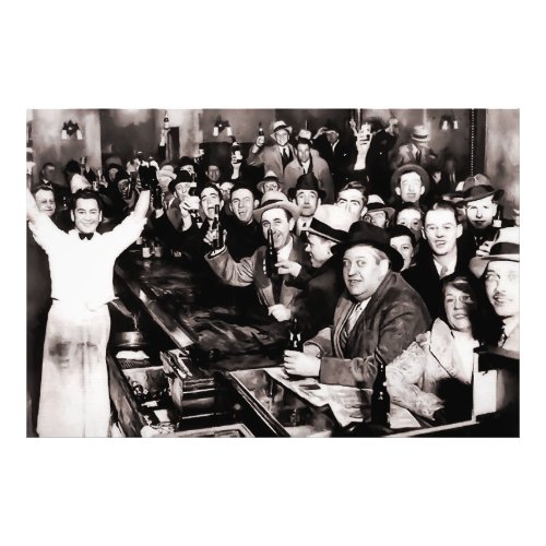 End of Prohibition Party at Local Bar 1933 Photo Print
