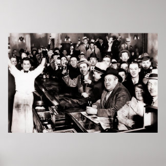 End of Prohibition Party at Local Bar 1933 Poster