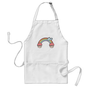 End of Rainbow Cupcakes Adult Apron