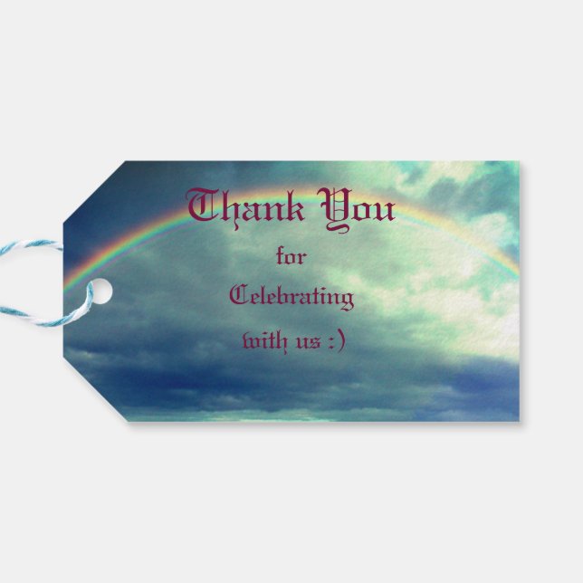 End of Rainbow  Gift Tags (Back Horizontal)