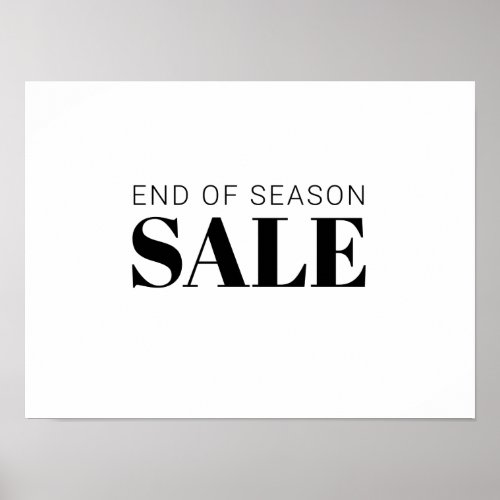 End of sale season poster