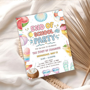 End of School And Start Of Summer Party Invitation