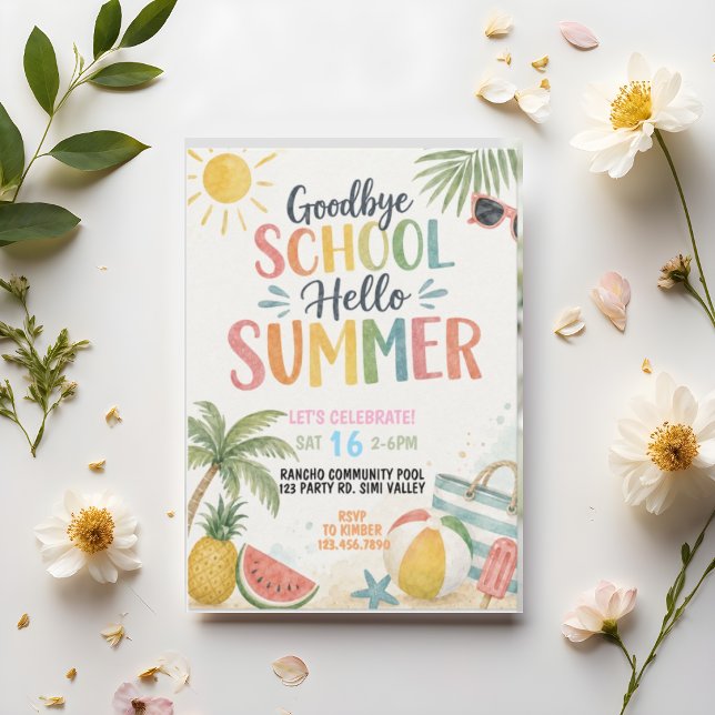 End of school party, Hello summer Invitation (Creator Uploaded)