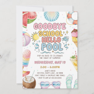 End of School, Start Of Summer Party Invitation