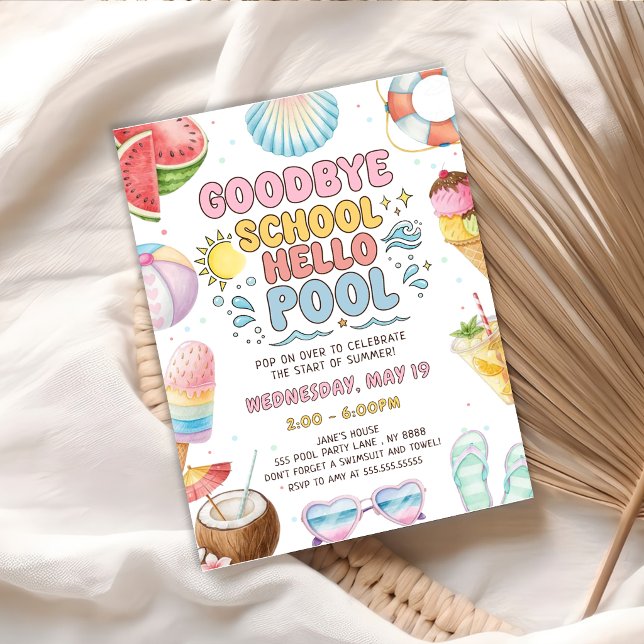 End of School, Start Of Summer Party Invitation (Creator Uploaded)