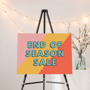 End of Season Sale Sign for Retail Stores