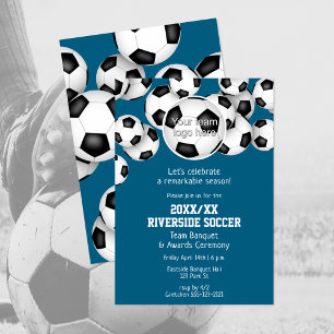 end of season soccer awards banquet ANY color  Invitation