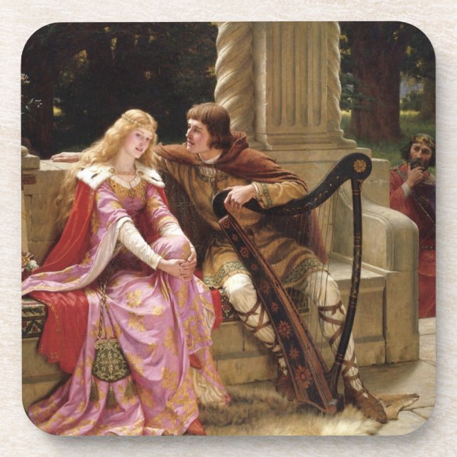 End of Song Flirt Edmund Blair Leighton Beverage Coaster (Front)