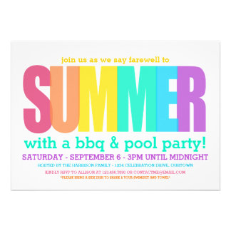 End Of Summer Invitations 10