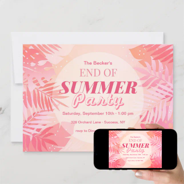 End of Summer Party Invitation | Zazzle