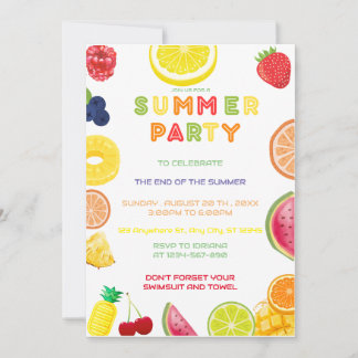 End of Summer Party Invitation
