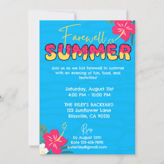End of Summer Party Invitation