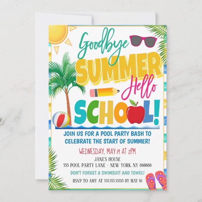 End of Summer Party Invitation (Front)
