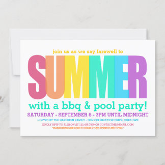End of Summer Party Invitation