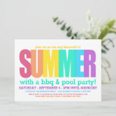 : Bifez School's out for Summer Party Invitations End of School  Backyard Summer Party Invites Fill-in Invitations With Envelopes, Set of 20  : Home & Kitchen