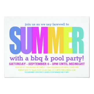 End of Summer Party Invitation