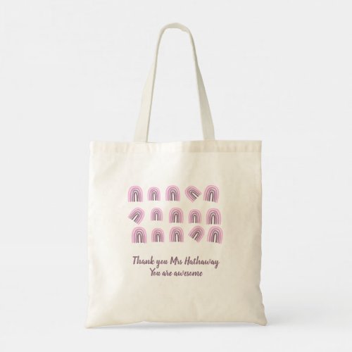 End of term personalised teacher gift tote bag