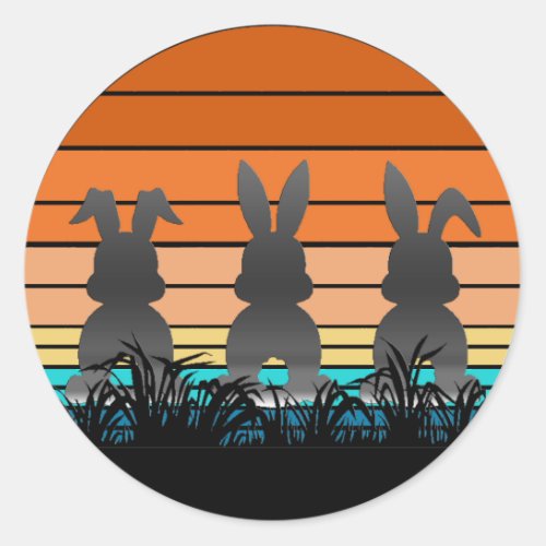 End Of The Hunt Easter Classic Round Sticker