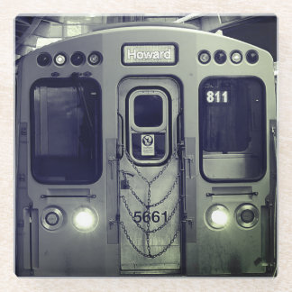 End of the Line Glass Coaster