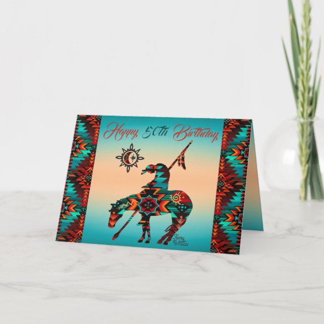 End Of The Trail Birthday Card (Front)