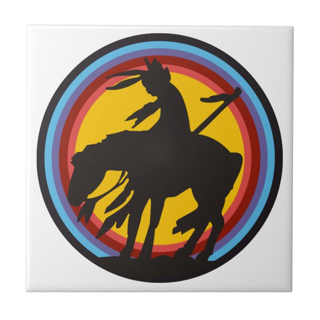 End of the Trail Ceramic Tile (Front)