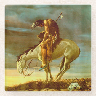 END OF THE TRAIL GLASS COASTER