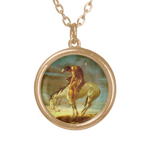 END OF THE TRAIL GOLD PLATED NECKLACE