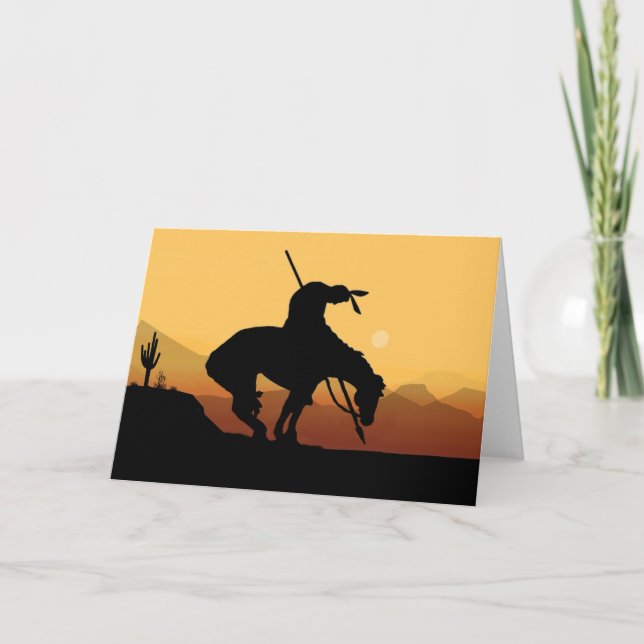 End of the Trail Greeting Card (Front)