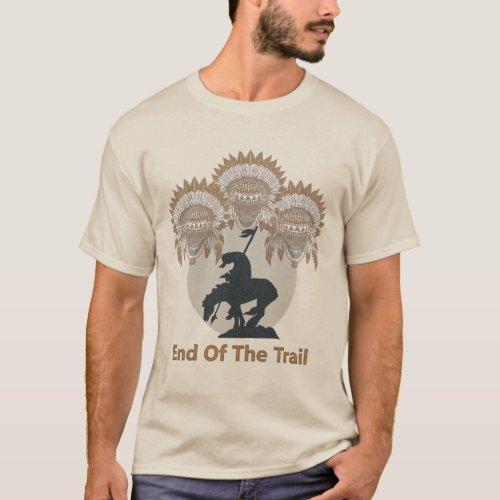 End of the Trail guiding spirits of the warrior  T_Shirt