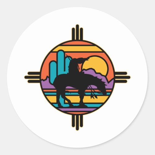 End of the Trail Native American Indian Classic Round Sticker