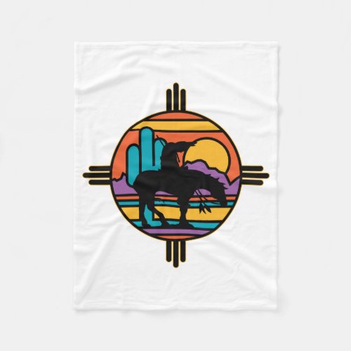 End of the Trail Native American Indian Fleece Blanket