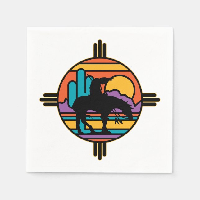 End of the Trail Native American Indian Napkins (Front)