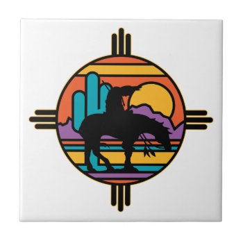 End Of The Trail Native American Indian Tile by nativeamericangifts at Zazzle