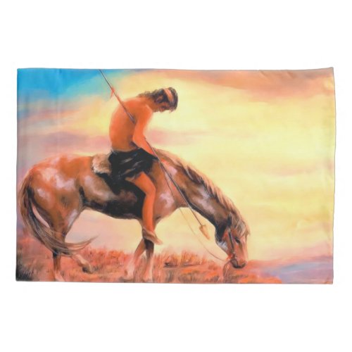 End of the Trail Native American Pillowcase