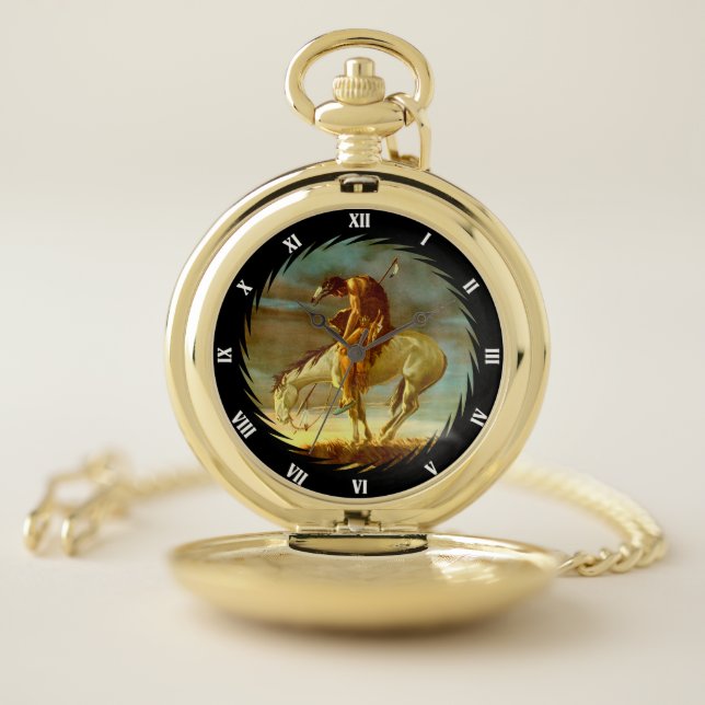 END OF THE TRAIL POCKET WATCH (Inside)