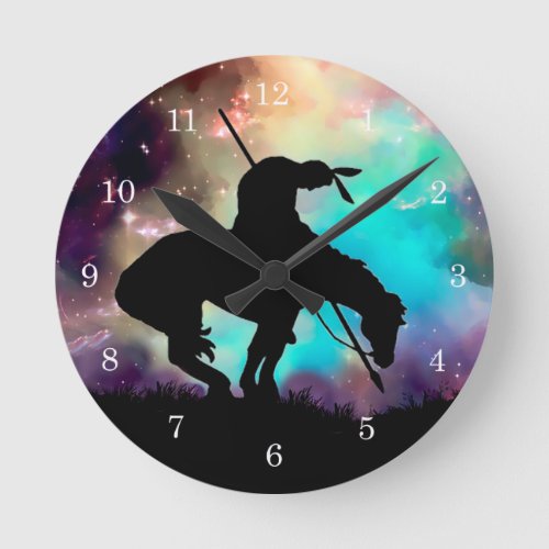 End of the Trail silhouette Wall Clock