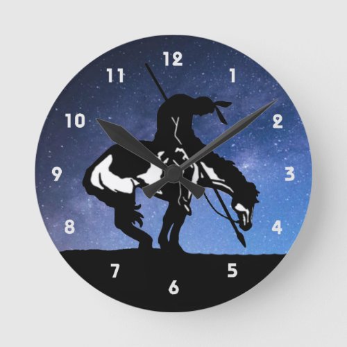 End of the Trail Silhouette Wall Clock