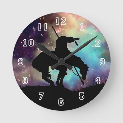 End of the Trail Silhouette Wall Clock