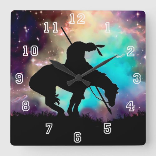 End of The Trail Silhouette Wall Clock