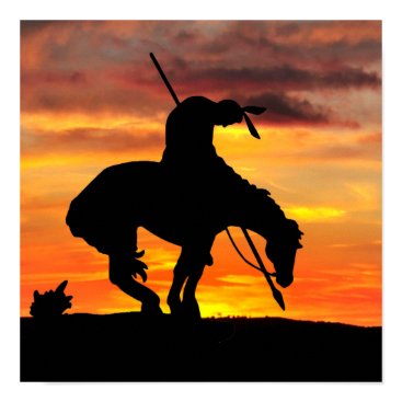 Customizable Horse Indian Silhouette Poster Gifts Mall Chic Customizable Horse Indian Silhouette Poster Gifts Mall Chic