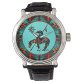 Vintage New Native American style Bear Watch Face Native American Tribal Bear Design Watch | Zazzle main image 4