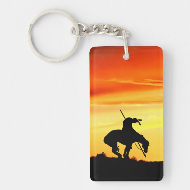 End of the Trail with Sunset Keychain (Front)