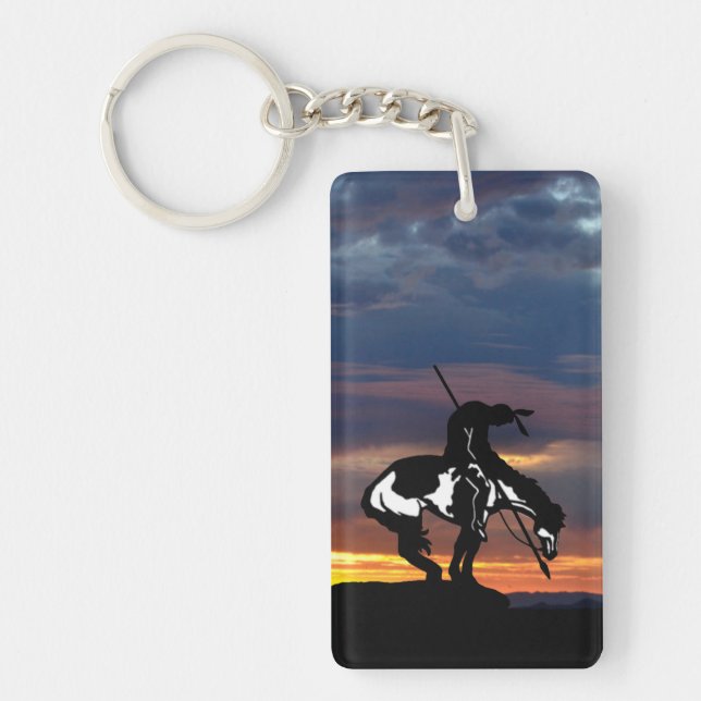 End of the Trail with Sunset Keychain (Front)