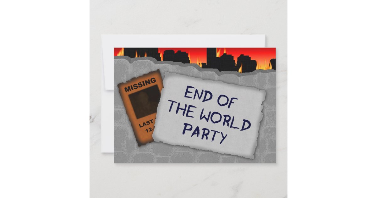 End Of The World Apocalypse Party Invitation Zazzle end-of-the-world-apocalypse-party-invitation-zazzle