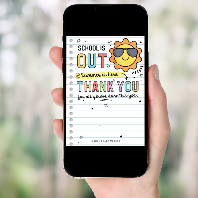 End of the year Gift Card Holder Template (Front Digital)