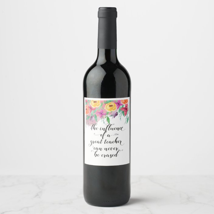 Personalized wine labels for teachers