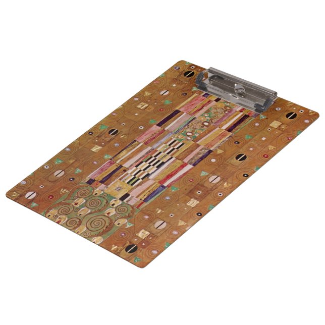 End of Wall, Stoclet Frieze by Gustav Klimt Clipboard (Angled)