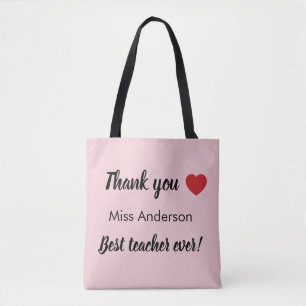 End of year teacher appreciation gift tote bag