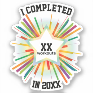 End of Year Workout Tally (Rainbow) Sticker