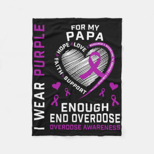 End Overdose Awareness Shirt Enough Purple For My Fleece Blanket